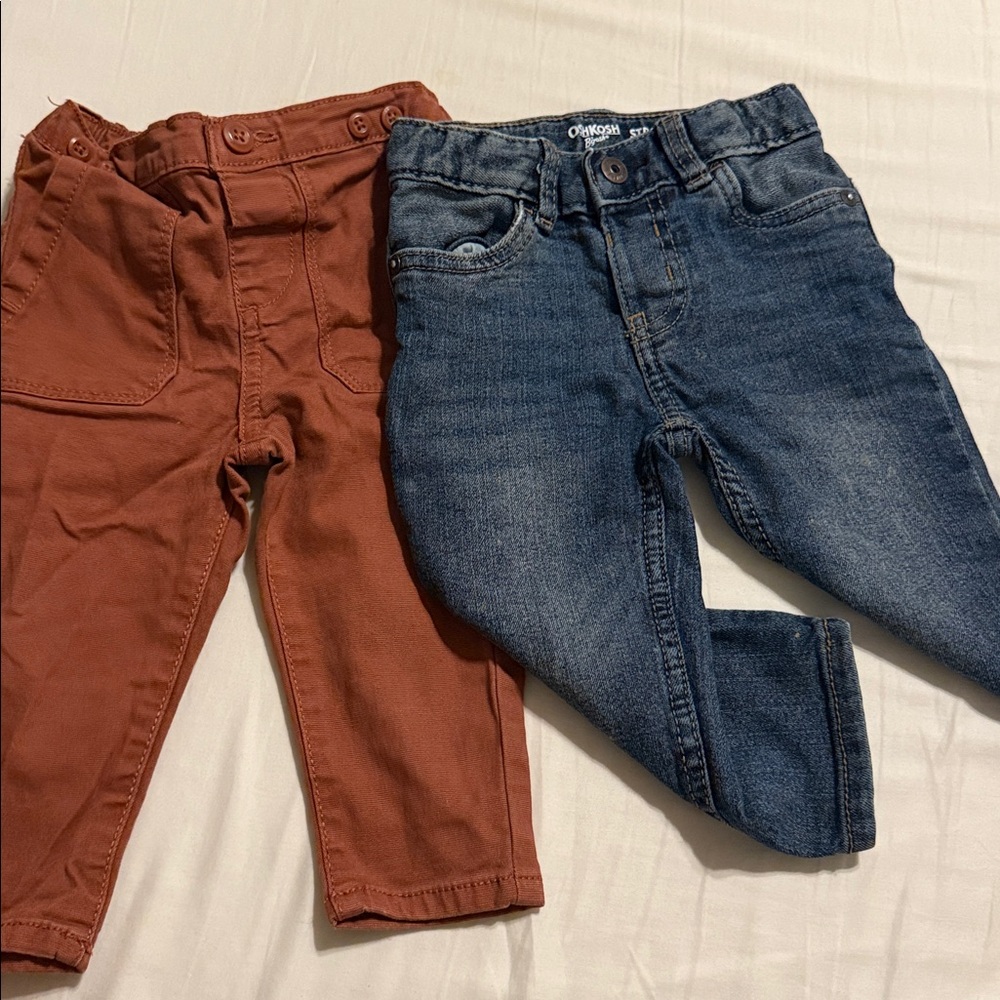 OshKosh B'gosh Blue and Brown Pants Duo
